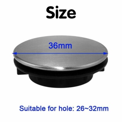 2*-Edelstahl Küche Waschbecken Wasserhahn Loch Blindstopfen Stopfen Deckel 36mm