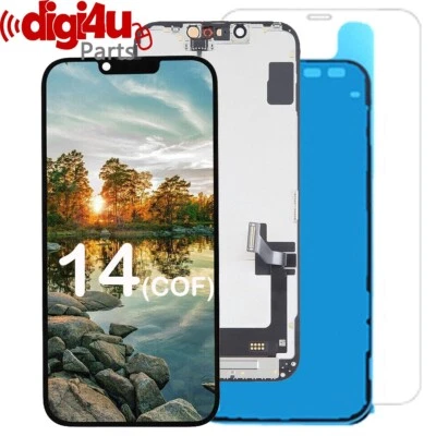 Digi4u For iPhone 14 COF LCD Display Digitizer Screen Replacement Glue+Protector