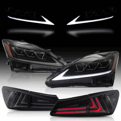 Full LED Headlights & Tail Lights Assembly Set For 2006-2013 Lexus IS250 350 ISF