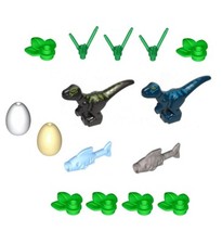 NEW LEGO Baby Dinosaur with Fish Eggs Plants Raptor T-Rex Lot
