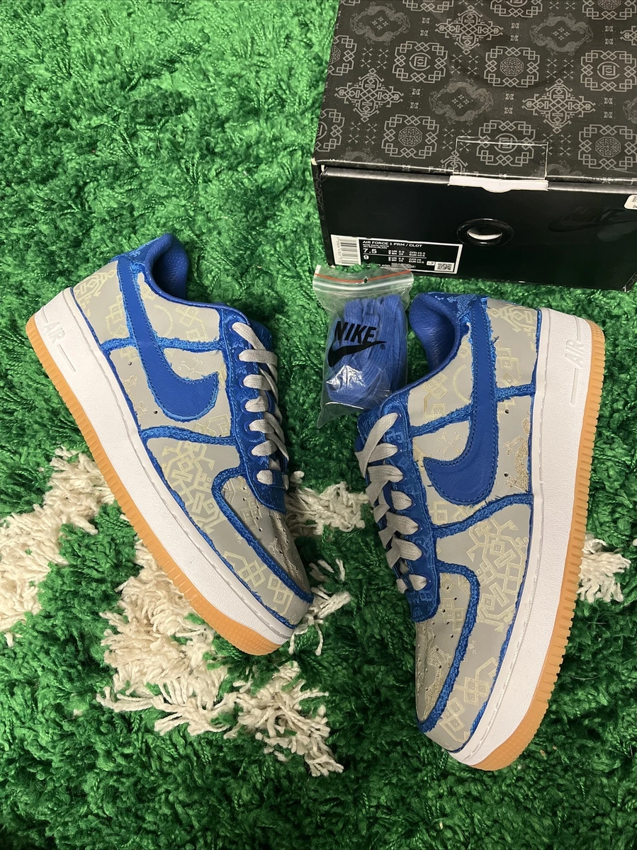 Nike CLOT Air Force 1 PRM Royal Silk