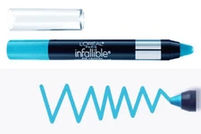 L'OREAL Infallible Eye Crayon Kohl Pencil Eye Shadow 703 Always Aqua NEW