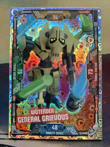 Foil General Grievous Lego Star Wars Series 1 Trading Card #84 - Ships From US - Afbeelding 1 van 2