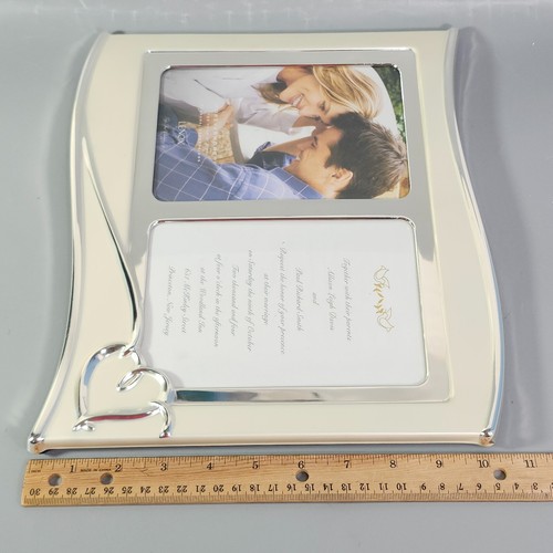 Lenox Forevermore Wedding Invitation 5x7” Double Frame Pearl White Silver-plate - Picture 8 of 10