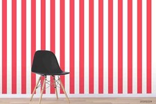 3D Red White Strips Pattern Self-adhesive Removable Wallpaper Murals 2
