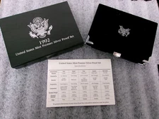 1992 US Mint Premier Silver Proof Set.  USPC92BB