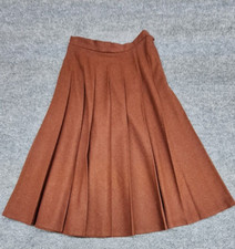Vintage Loubella Extendables Size 12/13  Wool Blend Skirt 60-70  s Rust Colored