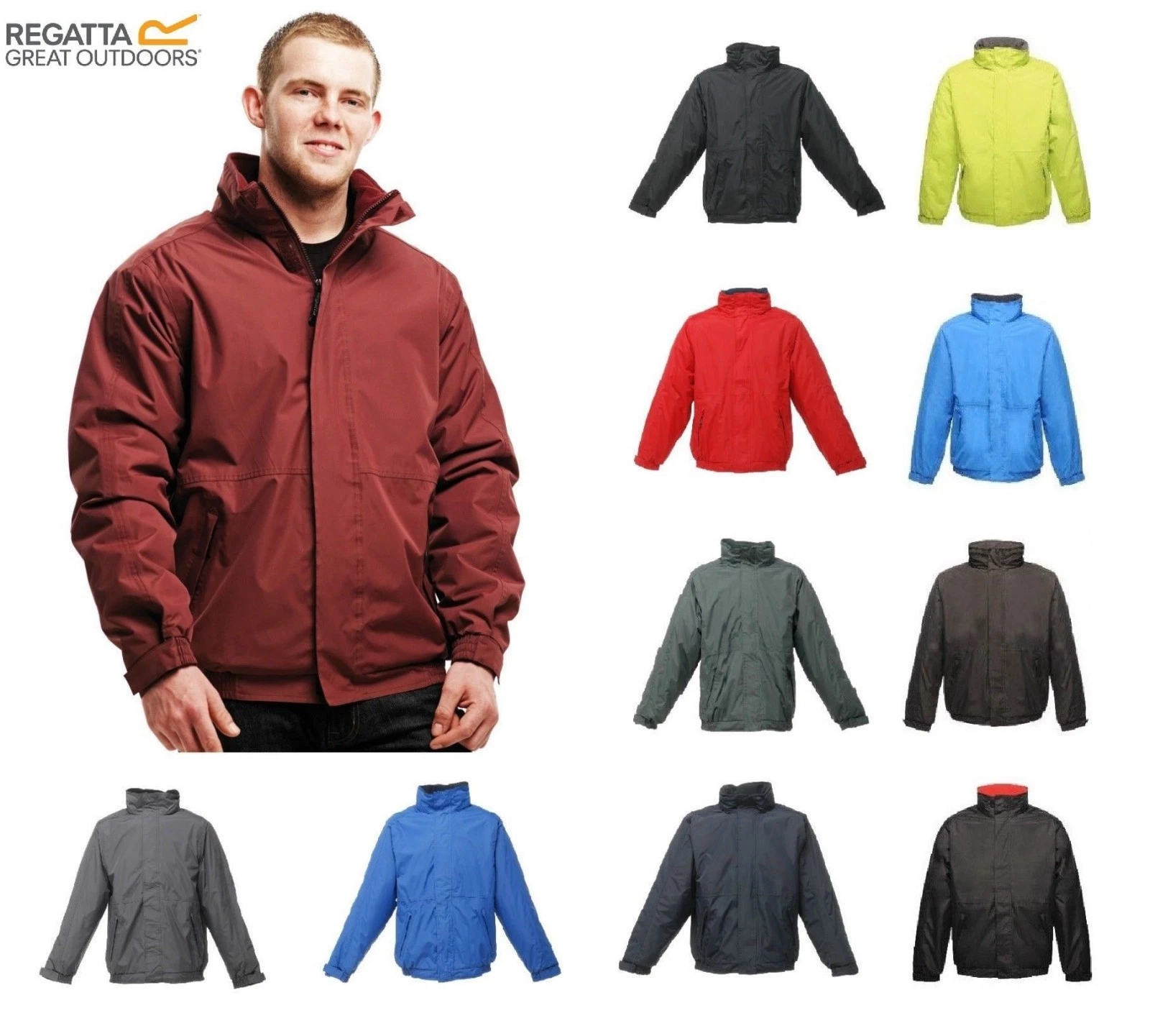 Regatta Dover Jacket Men's Fleece Lined Hydrafort Waterproof | Windproof Jacket
Opens in a new windo