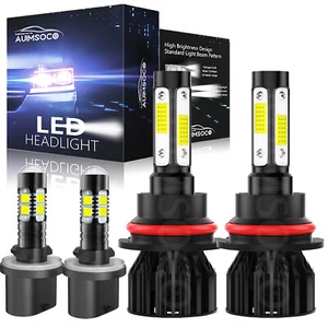 Pour Ford Mustang 1994 1995 1996-2004 4x Combo LED Kit d'ampoules phares + Fog
