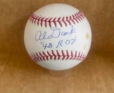 ALVIN DARK BOSTON BRAVES 48 ROY SIGNED AUTOGRAPHED M.L. BASEBALL BAS AUTHENTICAT