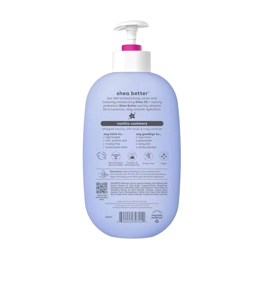 Loción corporal EOS Shea Better para piel seca, cachemira vainilla, 16 fl oz Foto 2 de 3