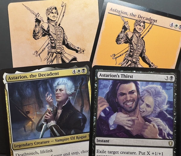 Astarion the Decadent, Astarion’s Thirst, Showcase Baldurs Gate CLB MTG Card Lot