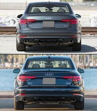 AUDI A4 B9 8W 2016 Bis 2018 Unterer Stoßfänger Aus ABS Schwarzer Heckdiffusor