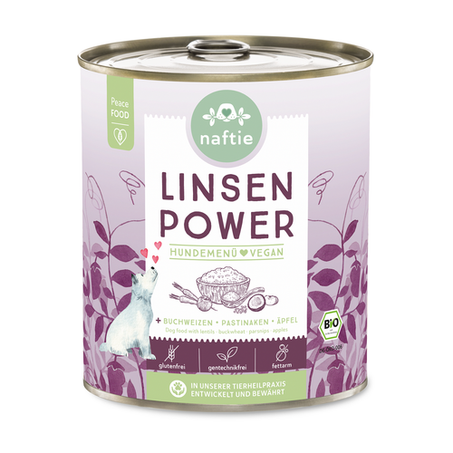 naftie Bio Linsen Power veganes Hundefutter Nassfutter Menü, 6x 800g - Bild 10 von 10