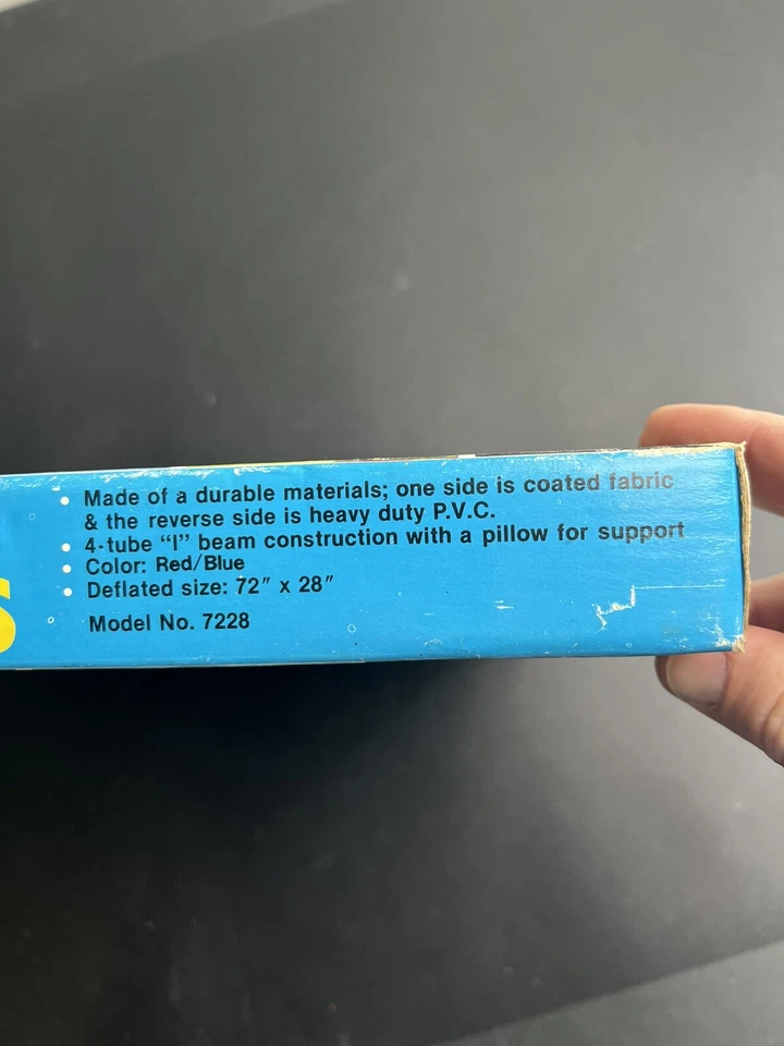 Винтажный надувной матрас American Camper из прорезиненной ткани с подушкой - Изображение 3 из 4