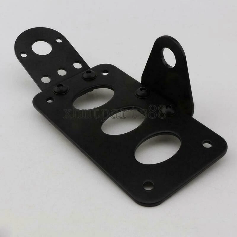 Black Motorcycle Side Mount License Plate Bracket Holder For Harley-Davidson US - Изображение 3 из 4