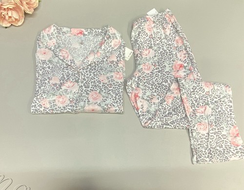 Damen Flora by Flora Nikrooz Kerbkragen Oberteil & Hose Pyjama Set Small rosa - Bild 3 von 16