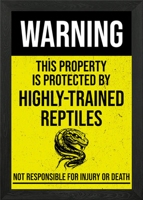 IMMOBILIEN AUSGEBILDETE REPTILIEN Gerahmtes Wandbild Poster Leinwanddruck Bild