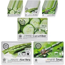 Essence Face Mask Sheets Korean Cosmetics Facial Skin Care Pack Mix best (3type)