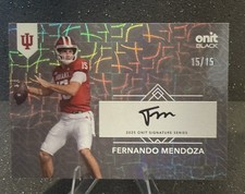 Double # Match 15/15 Fernando Mendoza AUTO Onit (Raiders) Silver Signature S-1