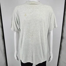 Distressed 1990s BVD Leisurewear Light Gray Blank Single Stitch T-Shirt (XL)