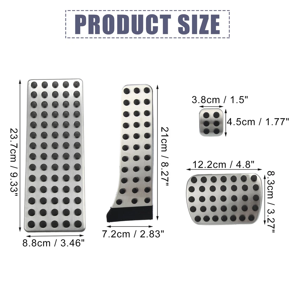 Juego de 4 cubiertas de pedal de acelerador y pedal de freno para MercedesBenz W203 W204 Foto 4 de 4