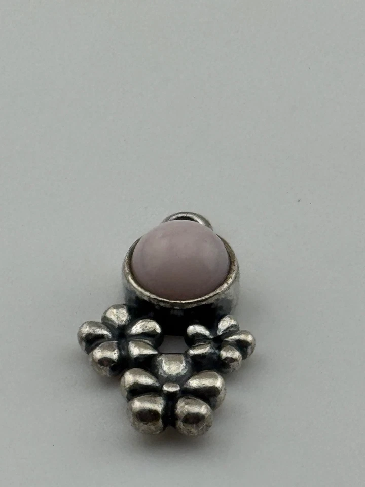 ÚNICO Pandora S925 ALE Plata Esterlina Rosa Ópalo Componer Dije Foto 4 de 4