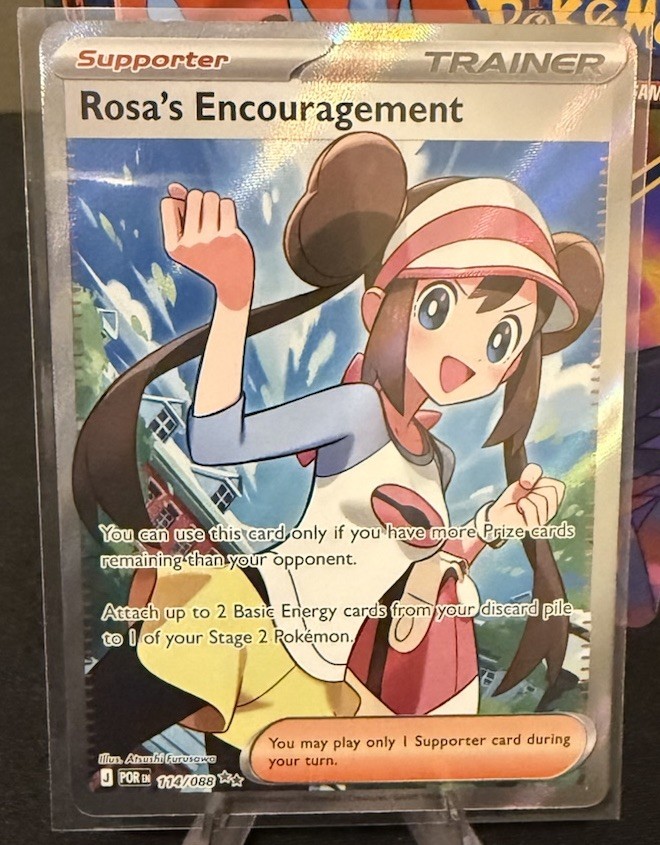 Pokemon Rosa's Encouragement (114/131) Perfect Order NM HOLO
