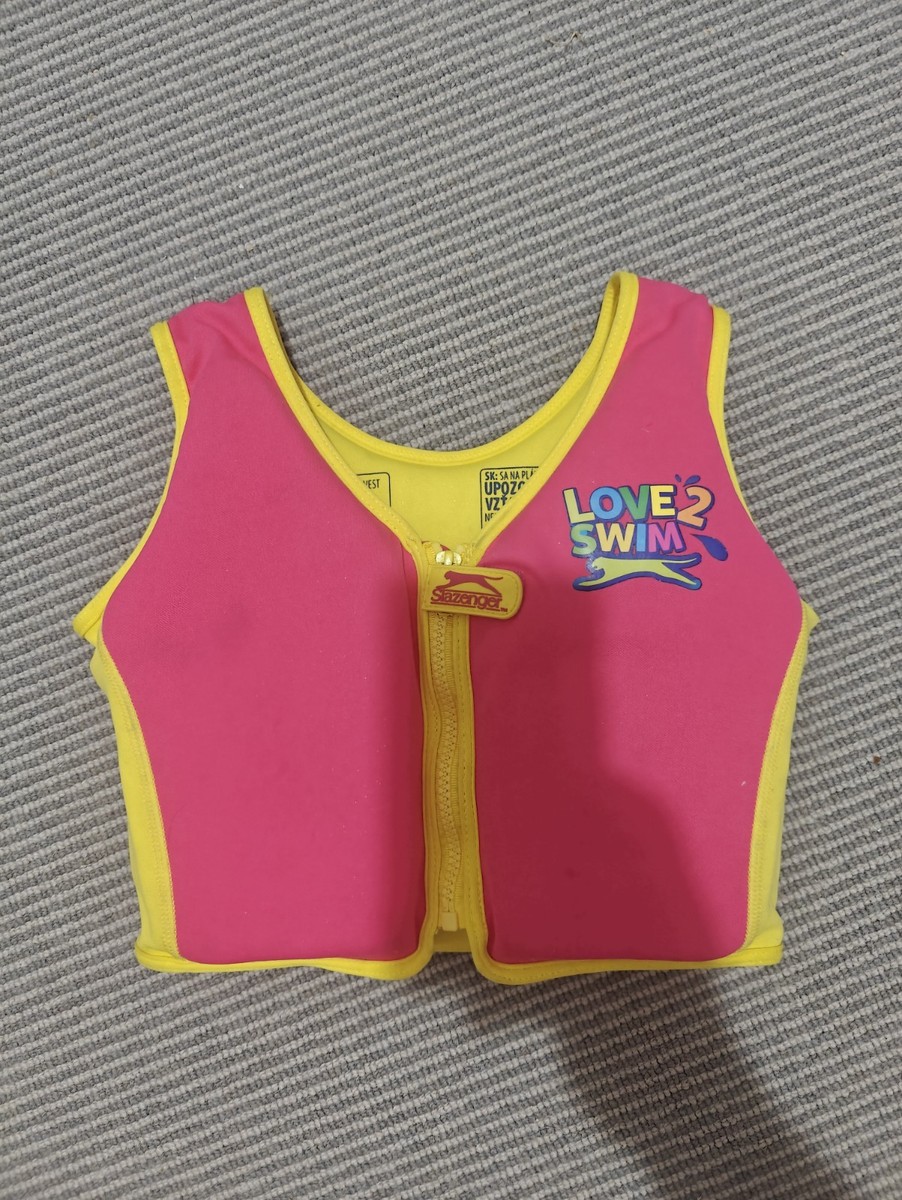 Slazenger Float Vest Childrens Swimming Zip 4-5 Years Pink