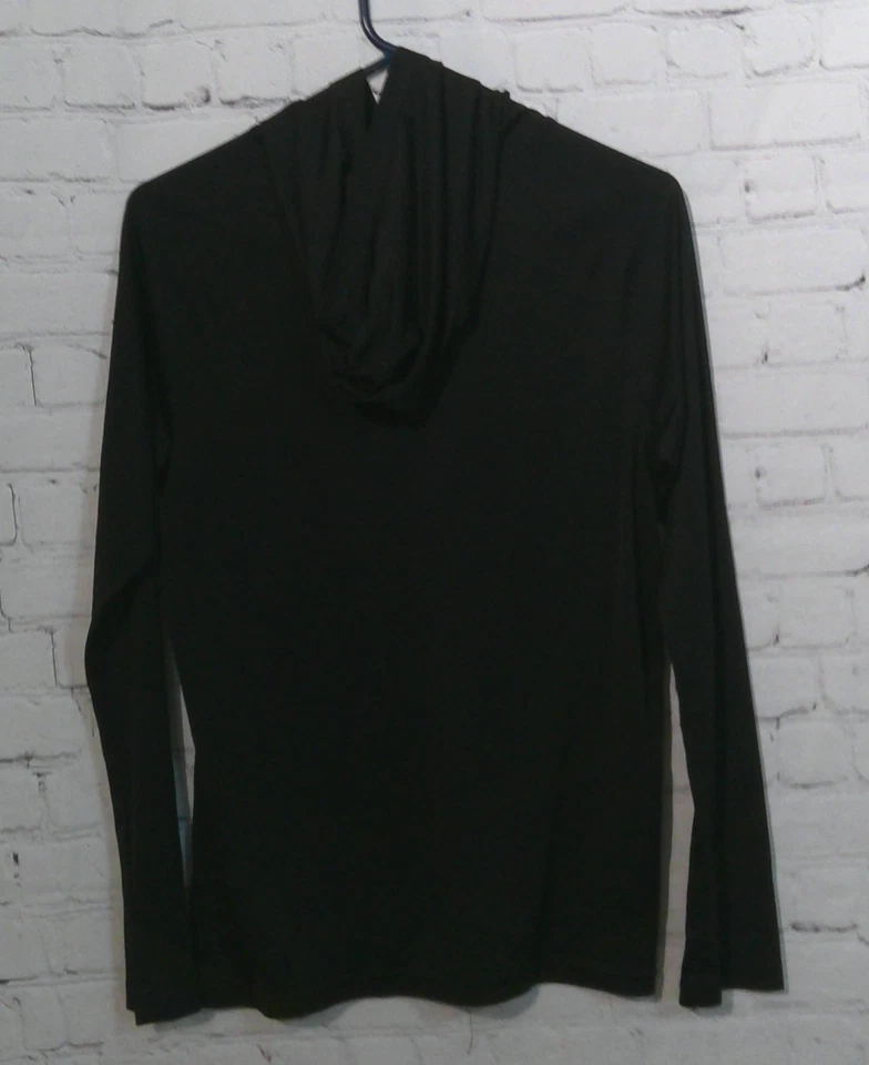 Boys Black & Pink Under Armour Long Sleeve Hooded T-Shirt size XL Loose - Image 3 of 3