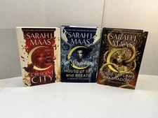 Sarah J Maas Crescent City Series Trilogy Lot House Earth Sky Flame 1-3