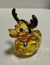 Swarovski Crystal 2013 Christmas Seasonal Reindeer Happy Duck Figurine NO BOX