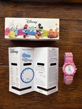 Princess Kids' Plastic Time Teacher Analog Quartz Nylon Strap Watch