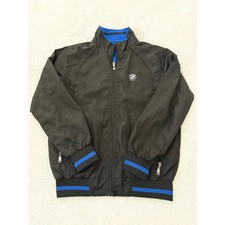 Bmw Reversible Black Jacket Blue Accents Sports Apparel Lightweight Xl Read