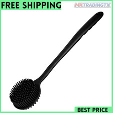 Silicone Back Scrubber for Shower Body Brush with Long Handle Double Sided Bath
