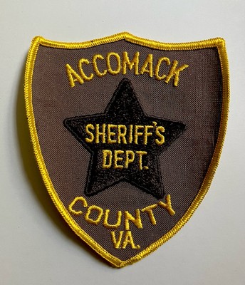 Vintage 1960s USA AMERICAN SHERIFF PATCH Badge - VA County, ACCOMACK USA Cops
