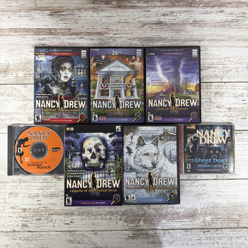 Nancy Drew PC Game (Lot of 7) Interactive Mystery Games Adventure PC CD ...