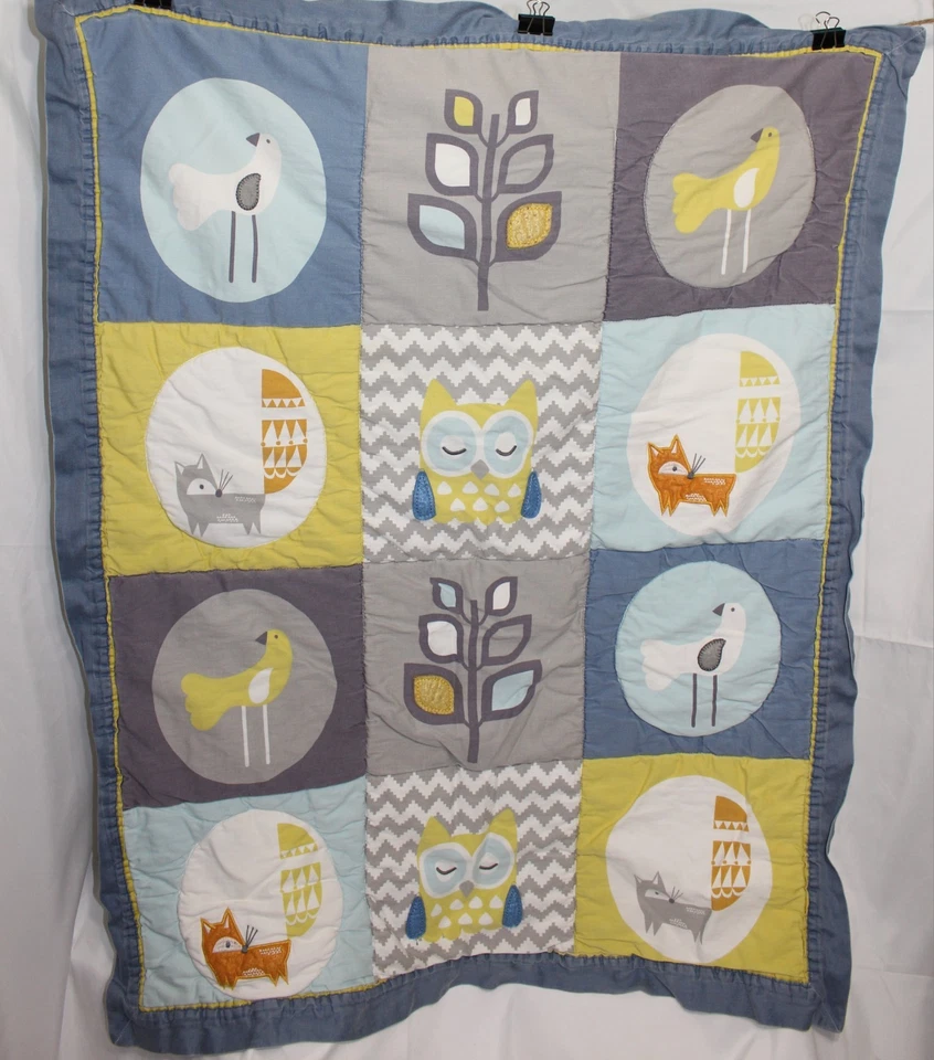 LOLLI Brand Living Woods Baby/toddler Quilt Owl FOX Unisex Gender Neutral - Image 2 of 4