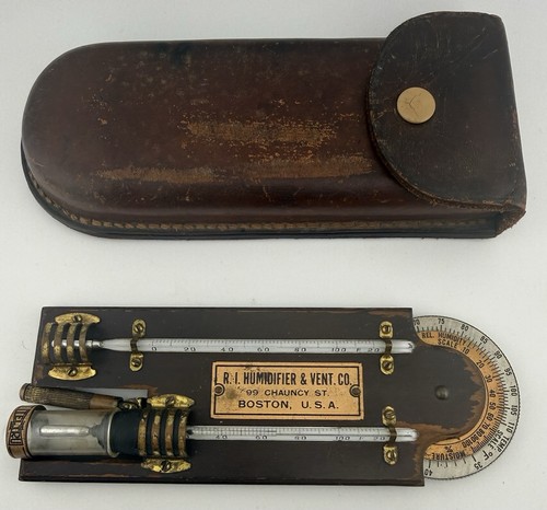 R. I. Humidifier & Vent. Co. Vintage Universal Psychrometer