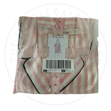 NWT Victoria’s Secret Glazed Satin Pajama set Pants or Shorts PINK ICONIC STRIPE