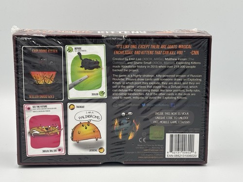 EXPLODING KITTENS Card Game - Original Edition. New/Sealed/Unopened. Ages 7+ - Picture 2 of 6