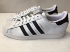 New Adidas Superstar Men Size 10 White Black Athletic Shoes EG4958 Stripes Laces