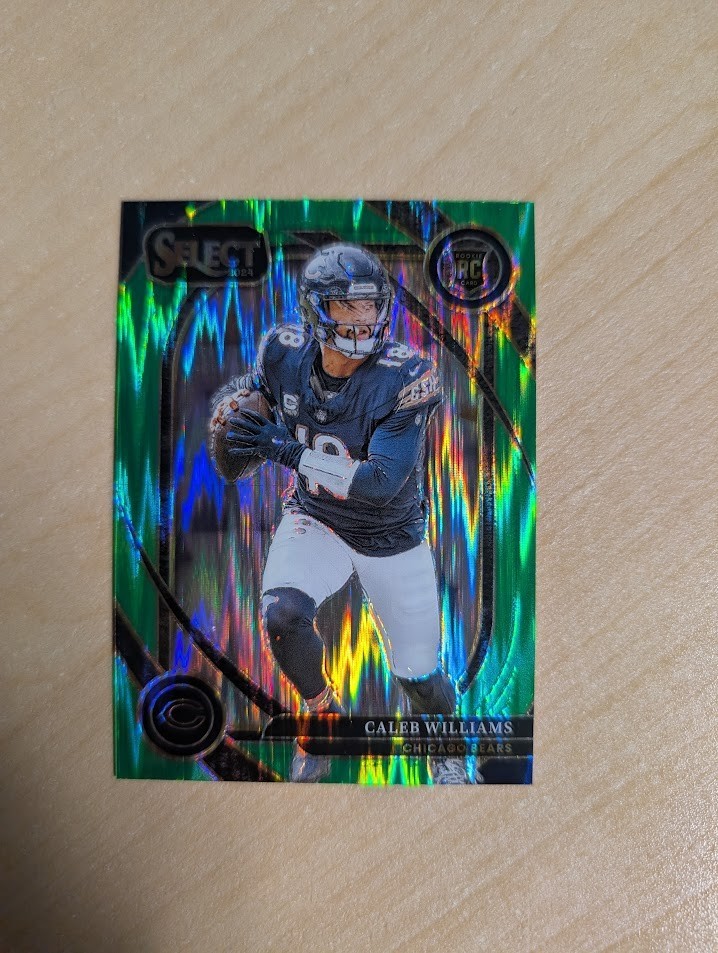 2024 Select Caleb Williams Club RC Neon Green Prizm Shock #408/499 Bears