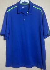 Nike Golf Tour Performance Dri-Fit Short Sleeve Polo Shirt Mens XL Blue