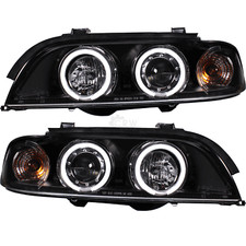 Scheinwerfer Satz Set f�r BMW E39 Limousine Touring Angel Eyes Bj. 95-00 schwarz