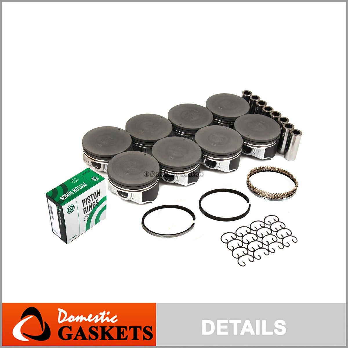 Pistons and Rings fit 99-04 Chevrolet Tahoe GMC Yukon Sierra 1500 
