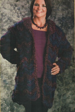 SOPHISTICATION JACKET SWEATER WOMEN'S DIGEST SIZE CROCHET PATTERN INSTRUCTIONS
