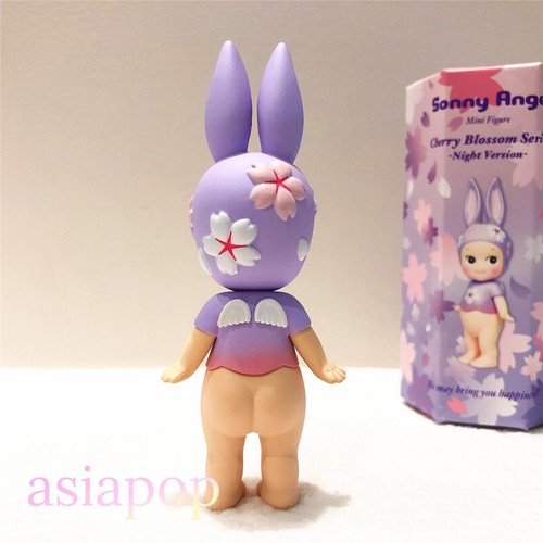 Authentic Sonny Angel Night Cherry Blossom Rabbit mini figure Designer toy HOT - Imagen 2 de 3