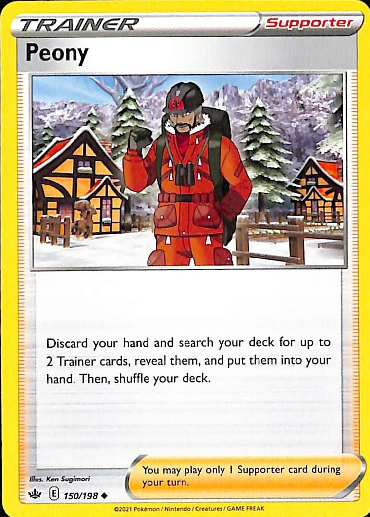 Peony 150/198 - Chilling Reign - Uncommon - Pokemon Card TCG - NM