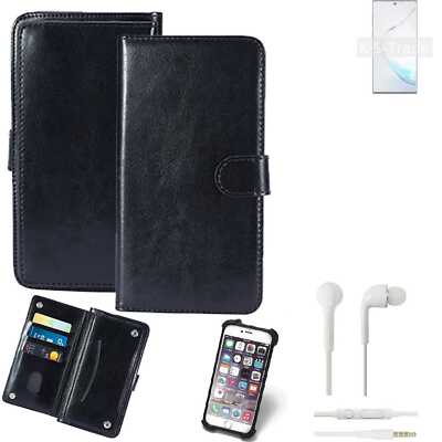 KUNSTLEDER HANDYTASCHE FÜR Samsung Galaxy Note10 5G SD855 + KOPFHÖRER SCHUTZ H